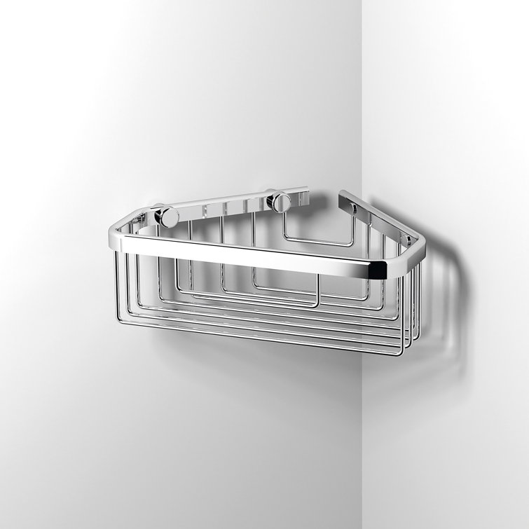 Belfry Bathroom Large Corner Shower Basket Chrome Wayfair.co.uk